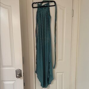 Y Why? Teal and Black Patterned Dress